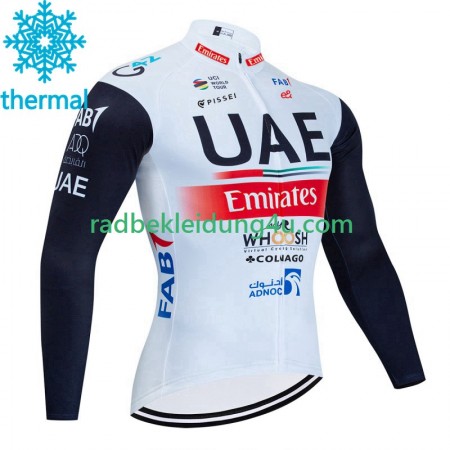 Radtrikot Winter Thermal Fleece Uae Emirates 2023